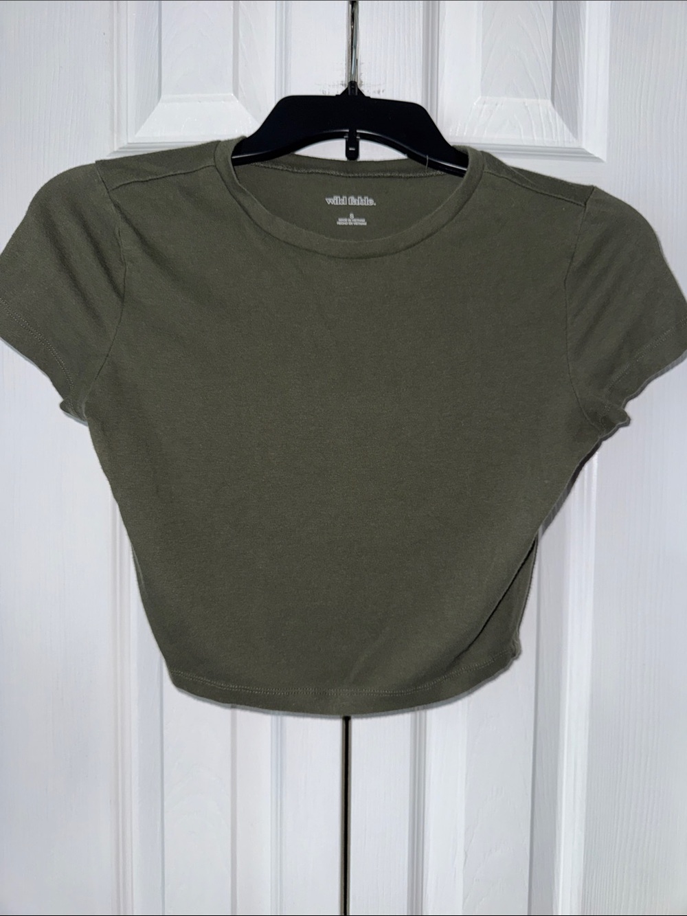 5 for $25. wild fable Olive Green Short Sleeve Crop Top. Bundle to save